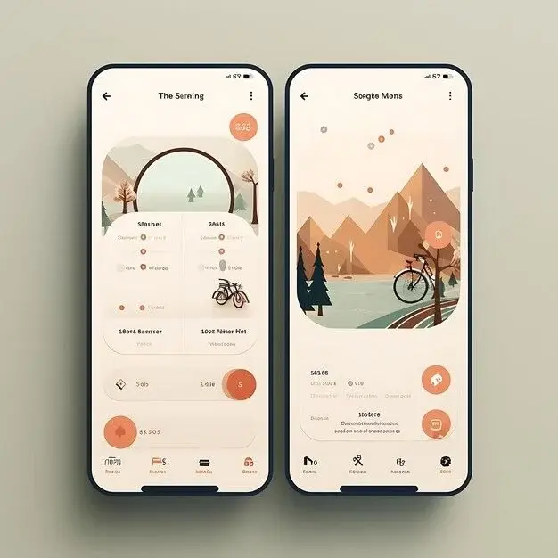 Mobile app design gimi totori freepik two smartphones same them