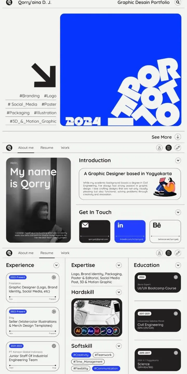 Design portfolio graphic image web page designed look like has