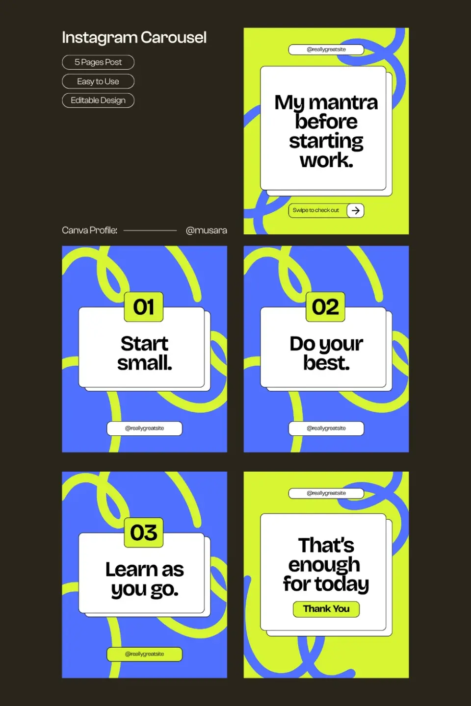 Blue Yellow Motivation