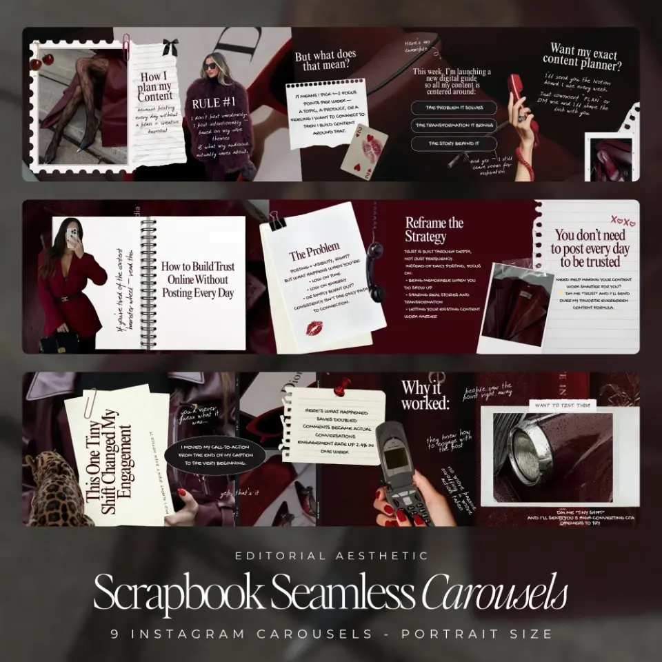 Scrapbook Seamless Carousel Set