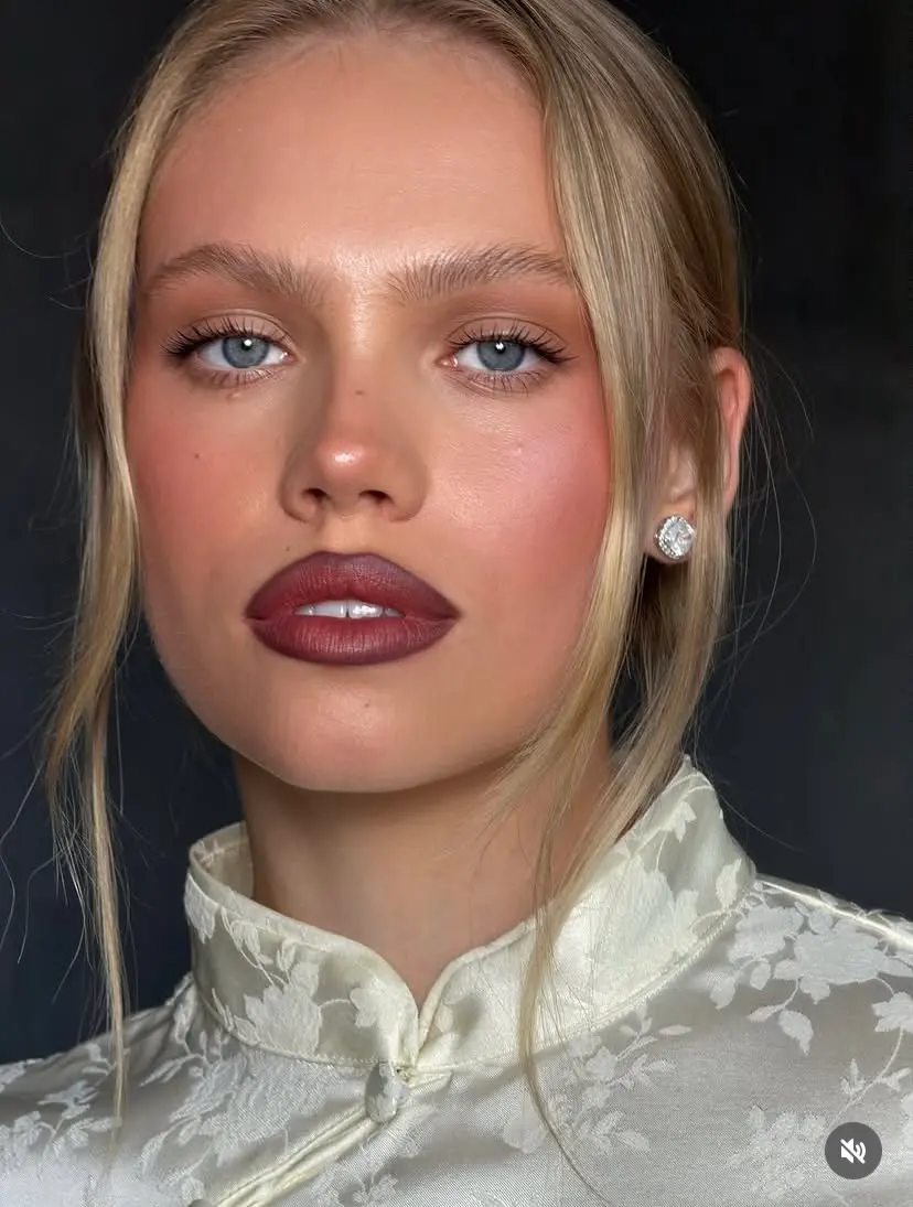 Burgundy Lip Portrait